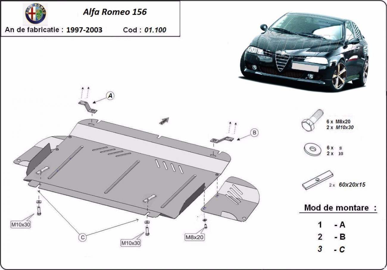 Skid plate Steel Engine+ | Alfa Romeo 156 (1997-2003) - 3