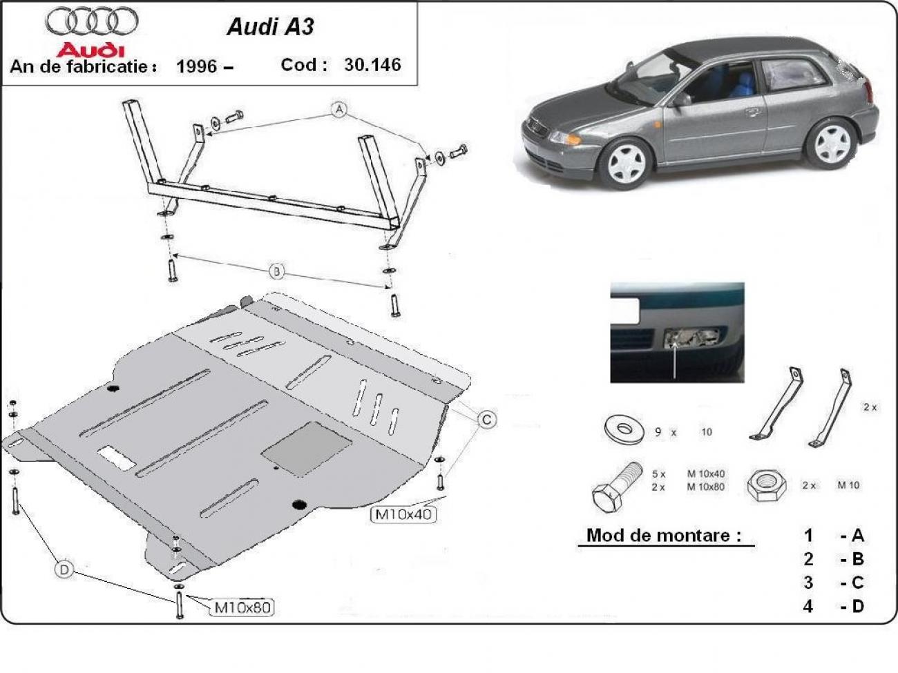 Skid plate Steel Engine+ | Audi A3 (1996-2003) - 3