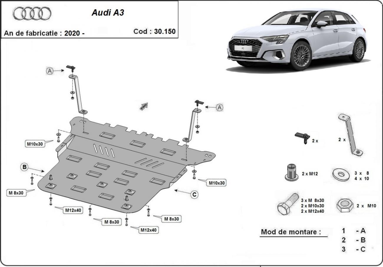 Bundplade Stål Motor+ | Audi A3 (2020-2026) - 3