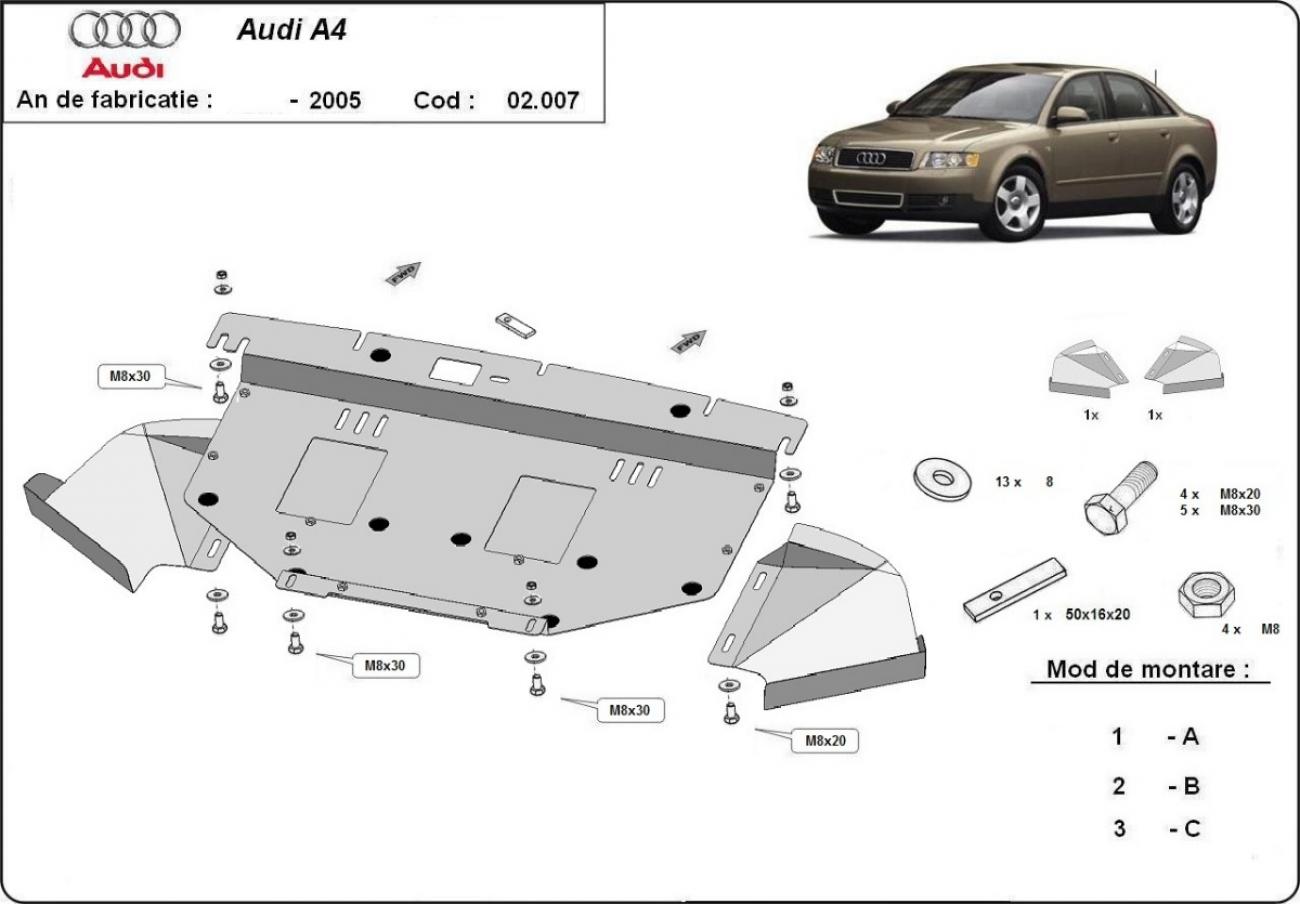 Skid plate Steel Engine+ | Audi A4 B6 (2000-2005) - 3