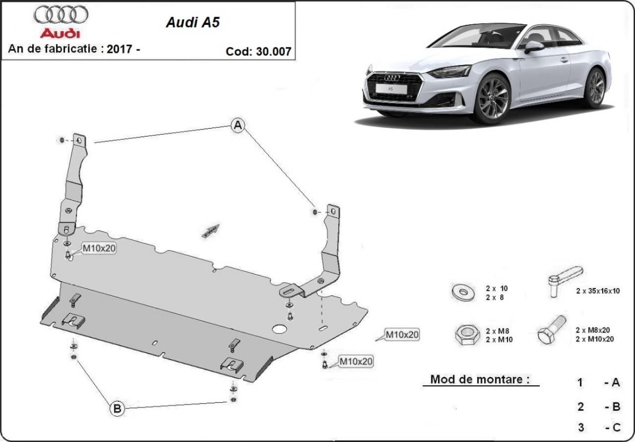 Skid plate Steel Engine+ | Audi A5 (2017-2026) - 3