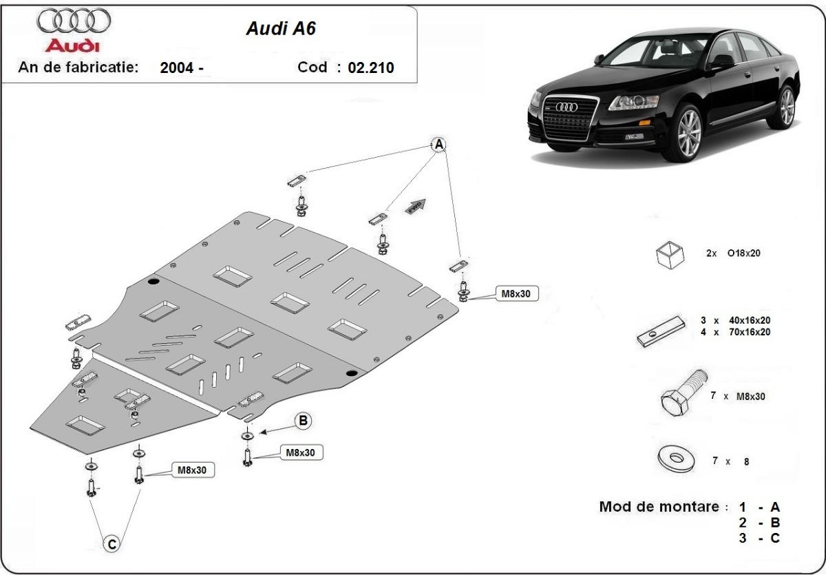 Skid plate Steel Engine+ | Audi A6 (2004-2011) - 3
