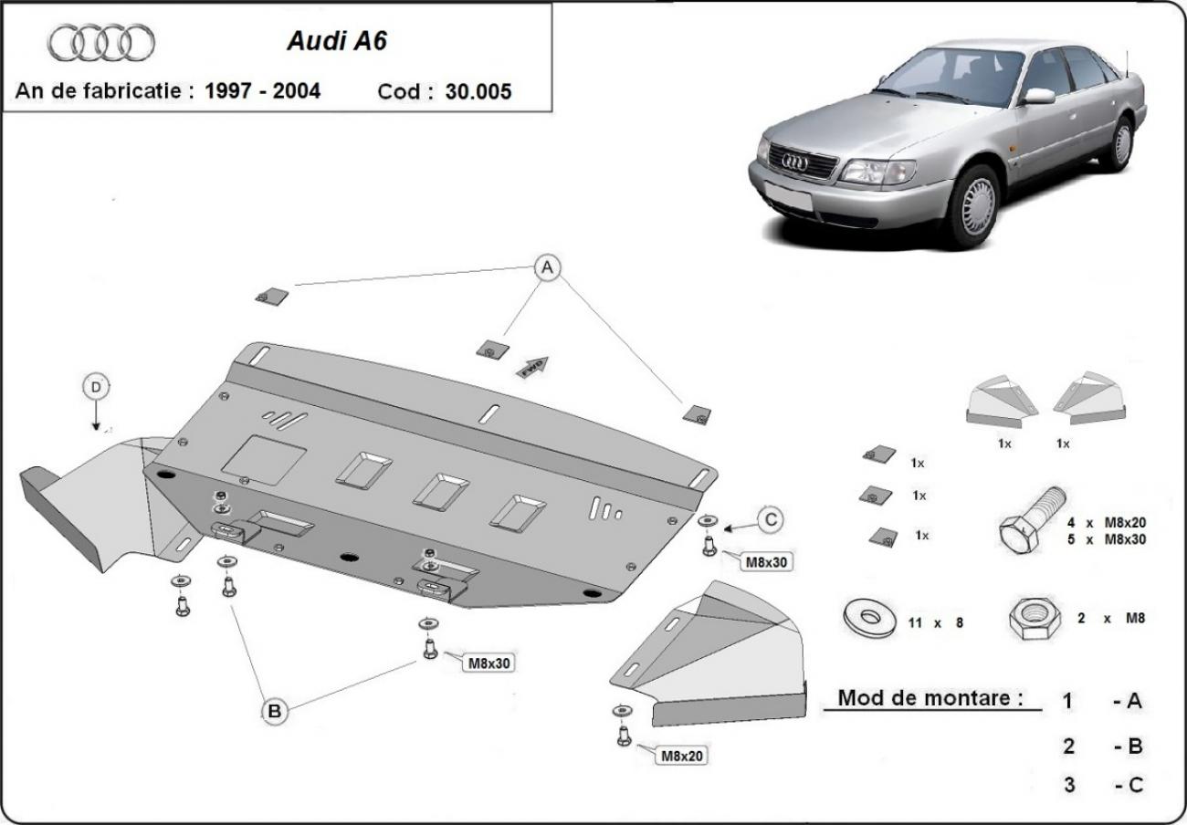 Bundplade Stål Motor+ | Audi A6 (1997-2004) - 3