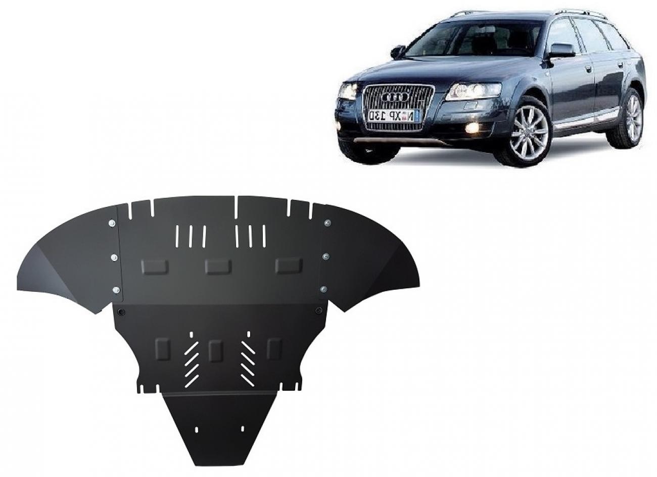 Hasplåt Stål Motor+ | Audi A6 with side flaps (2004-2011) - 2