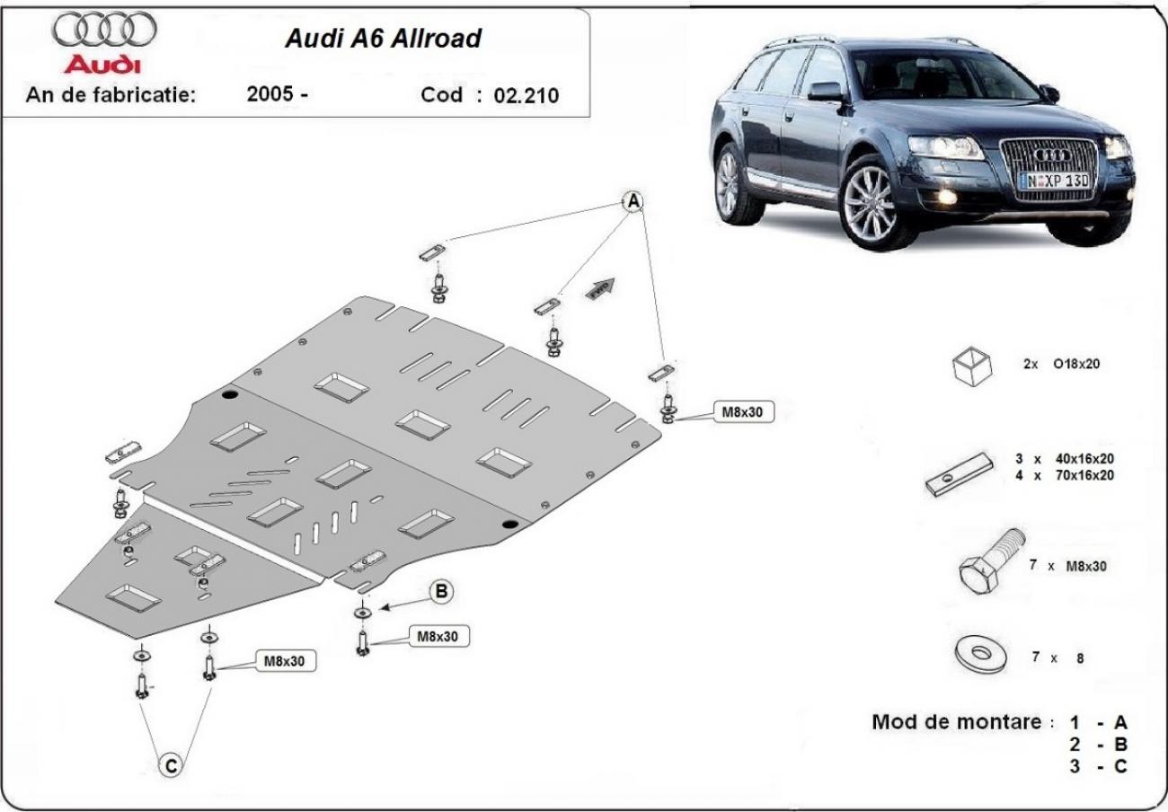Skid plate Steel Engine+ | Audi A6 Allroad 2 - sans latéraux (2005-2011) - 3