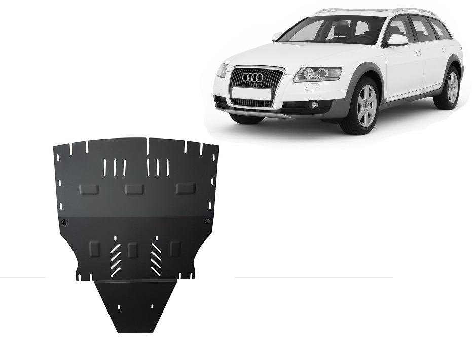 Protector inferior de acero Motor+ | Audi A6 Allroad 2 - sans latéraux (2005-2011) - 2