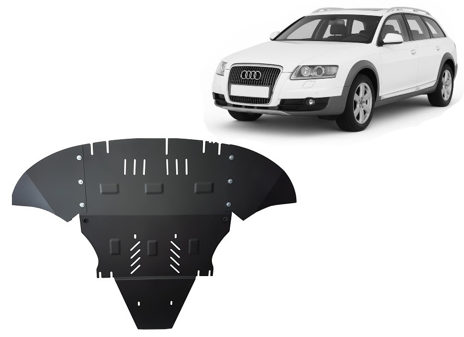 Protection inférieure en acier Moteur+ | Audi A6 Allroad 2 - avec latéraux (2005-2011) - 2