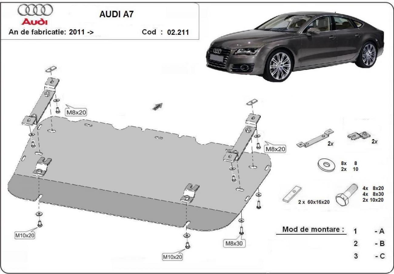 Skid plate Steel Engine+ | Audi A7 (2011-2018) - 3