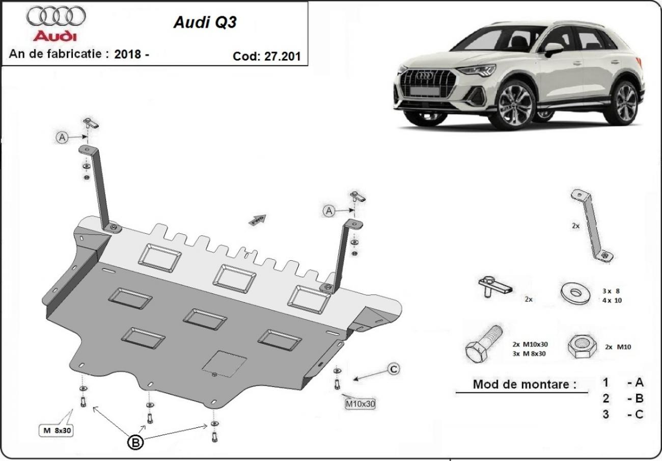 Hasplåt Stål Motor+ | Audi Q3 (2018-2025) - 3