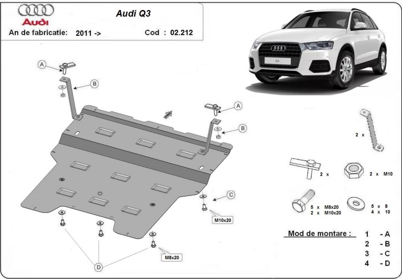 Skid plate Steel Engine+ | Audi Q3 (2011-2018) - 3