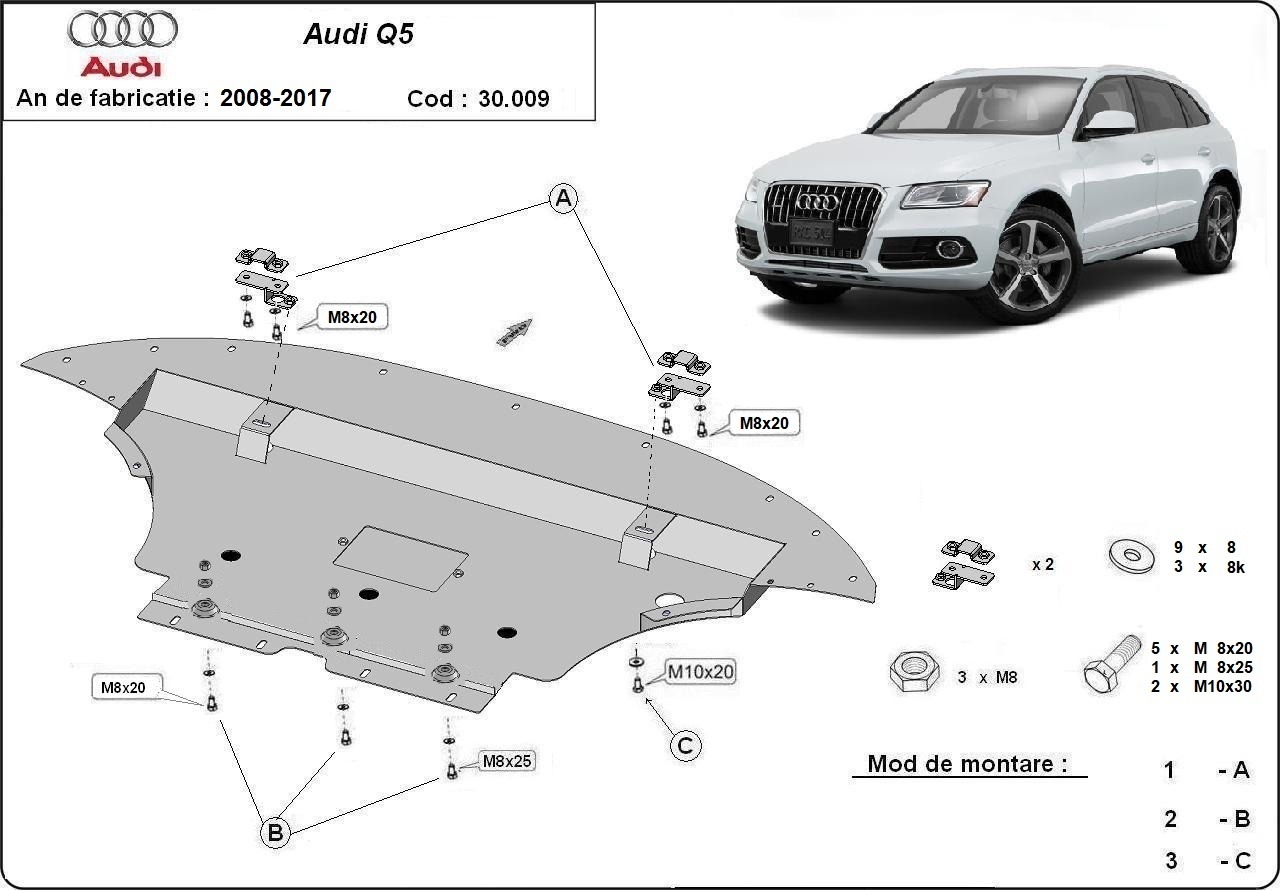 Protection inférieure en acier Moteur+ | Audi Q5 (2008-2017) - 3