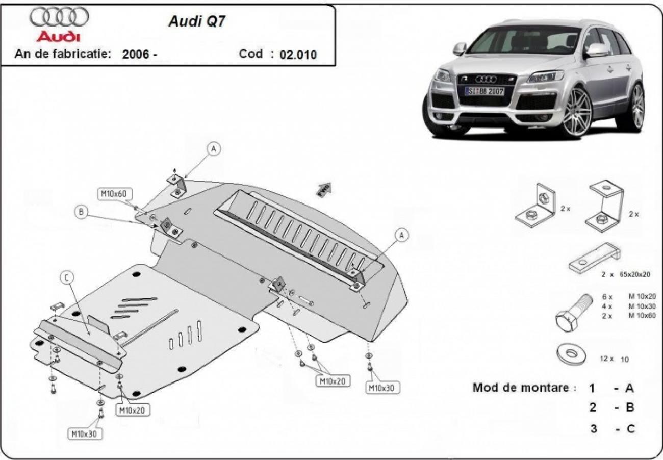 Pohjapanssari Teräs Moottori+ | Audi Q7 (2006-2015) - 3