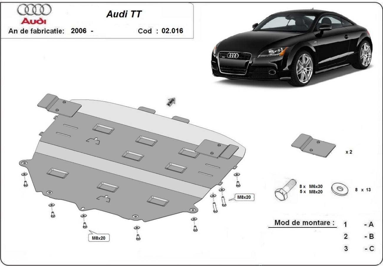 Bundplade Stål Motor+ | Audi TT (2006-2014) - 3