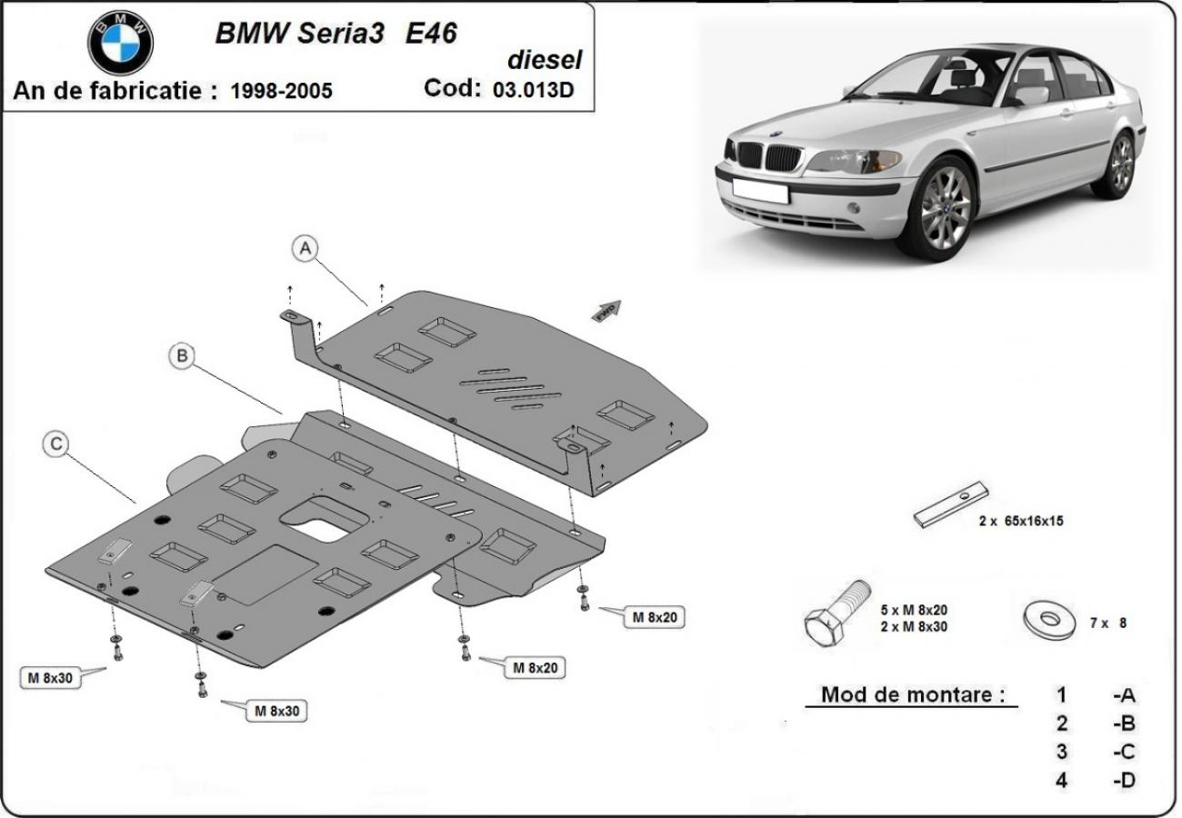 Skid plate Steel Engine+ | BMW Serie 3 E46 Diesel (1998-2005) - 3