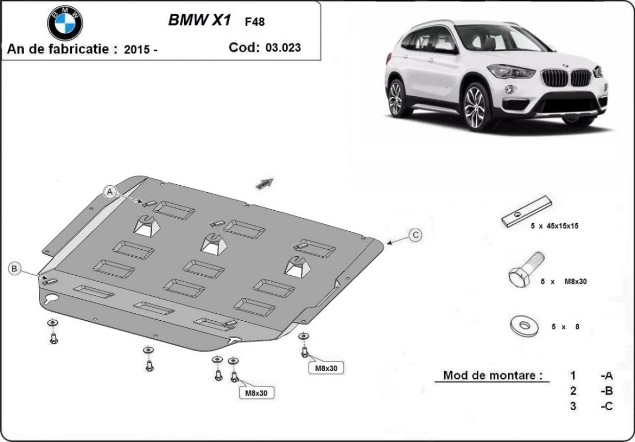 Skid plate Steel Engine+ | BMW X1 F48 (2015-2022) - 3