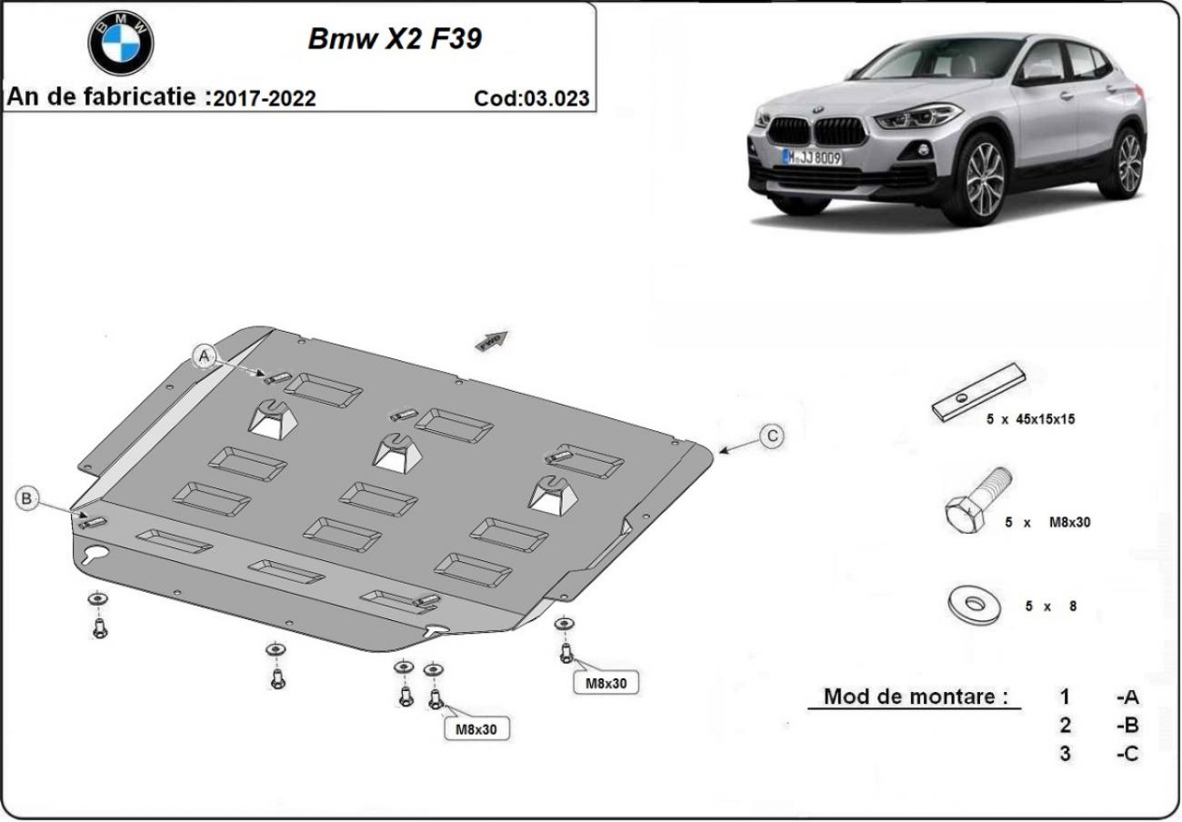 Skid plate Steel Engine+ | BMW X2 F39 (2017-2022) - 3