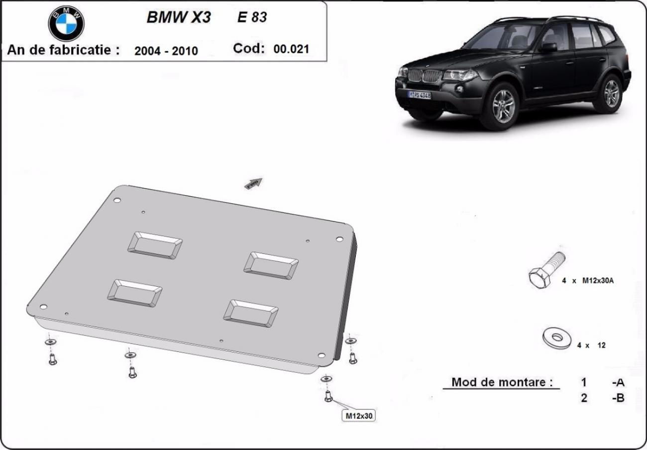 Skid plate Steel Engine | BMW X3 E83 (2003-2010) - 3