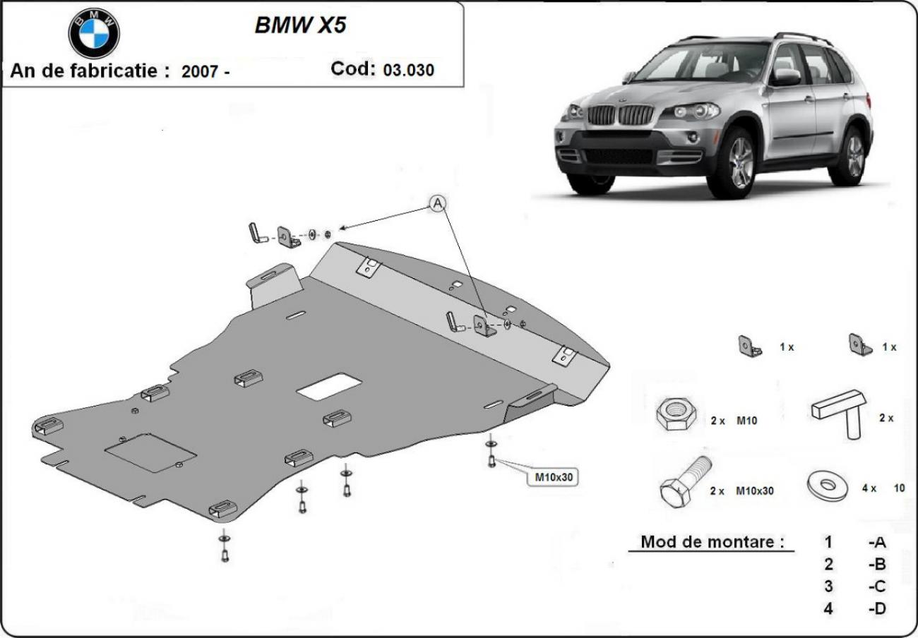 Hasplåt Stål Motor | BMW X5 E70 (2007-2013) - 3