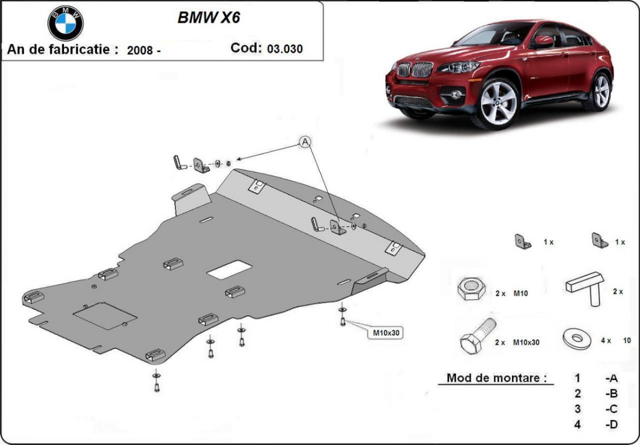 Pohjapanssari Teräs Moottori | BMW X6 E71 (2007-2014) - 3