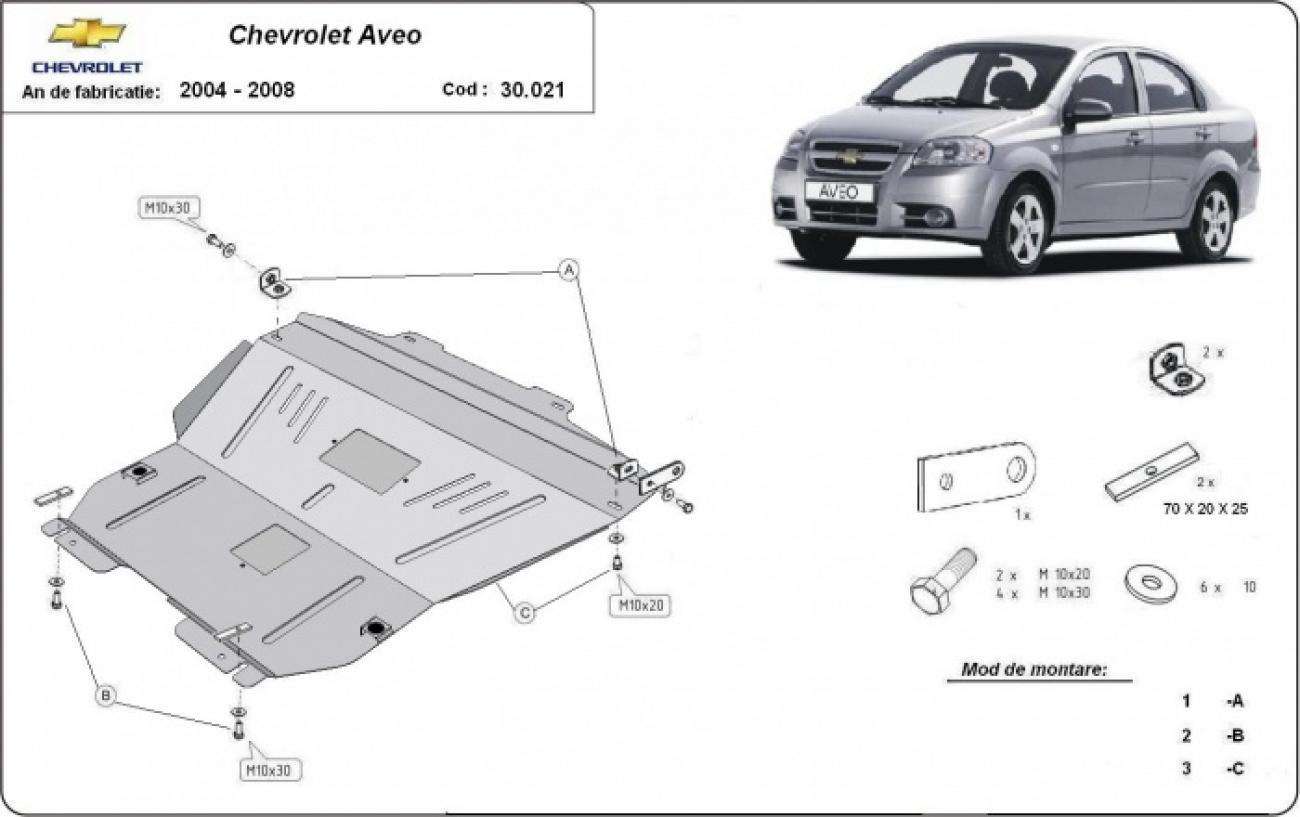 Bundplade Stål Motor+ | Chevrolet Aveo (2004-2008) - 3
