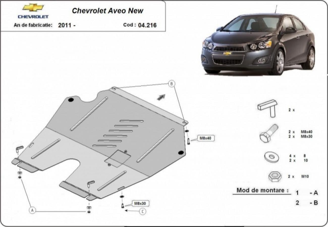 Bunnplate Stål Motor+ | Chevrolet Aveo (2011-2020) - 3