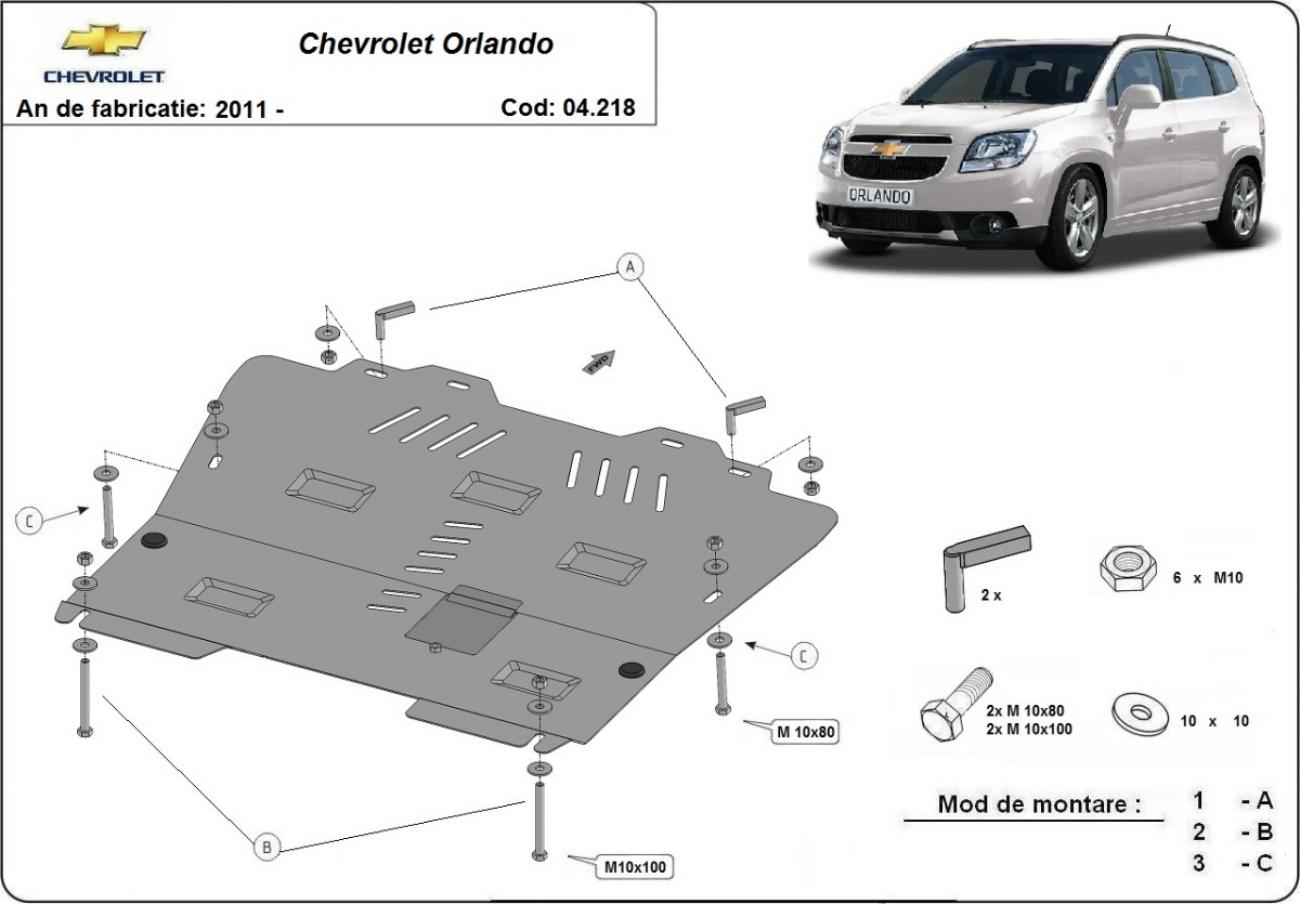 Hasplåt Stål Motor+ | Chevrolet Orlando (2011-2018) - 3