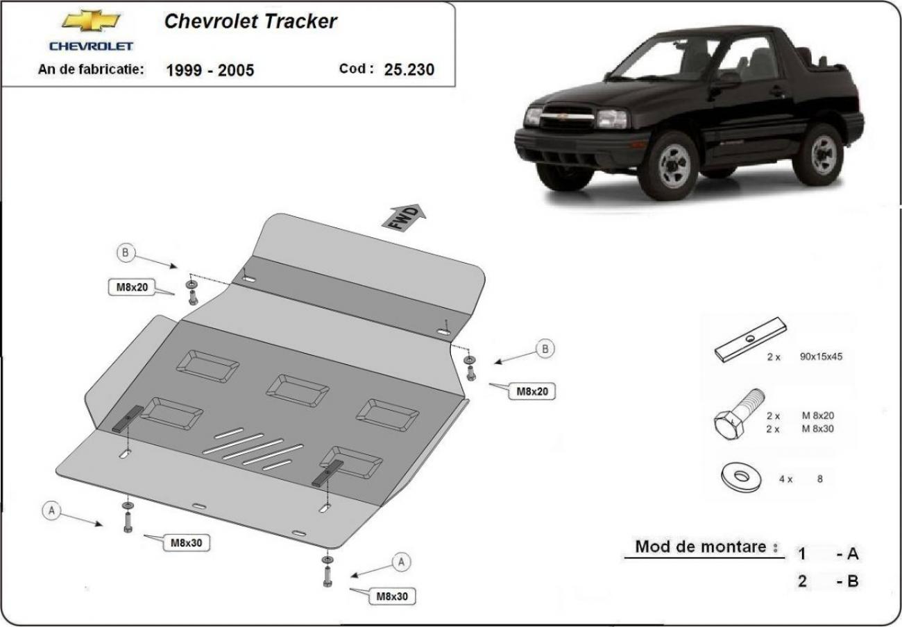 Hasplåt Stål Motor | Chevrolet Tracker (1999-2005) - 3