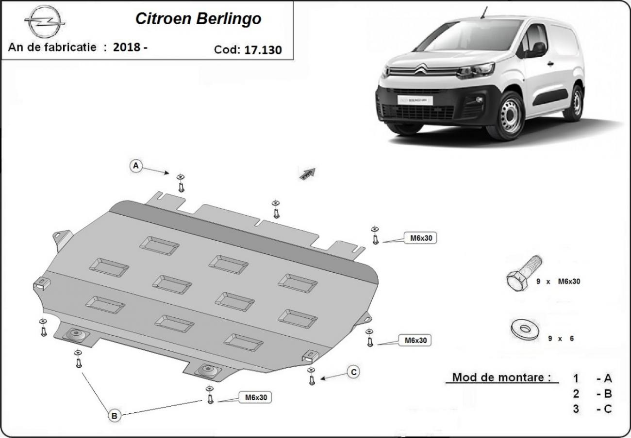 Skid plate Steel Engine+ | Citroën Berlingo (2018-2026) - 3