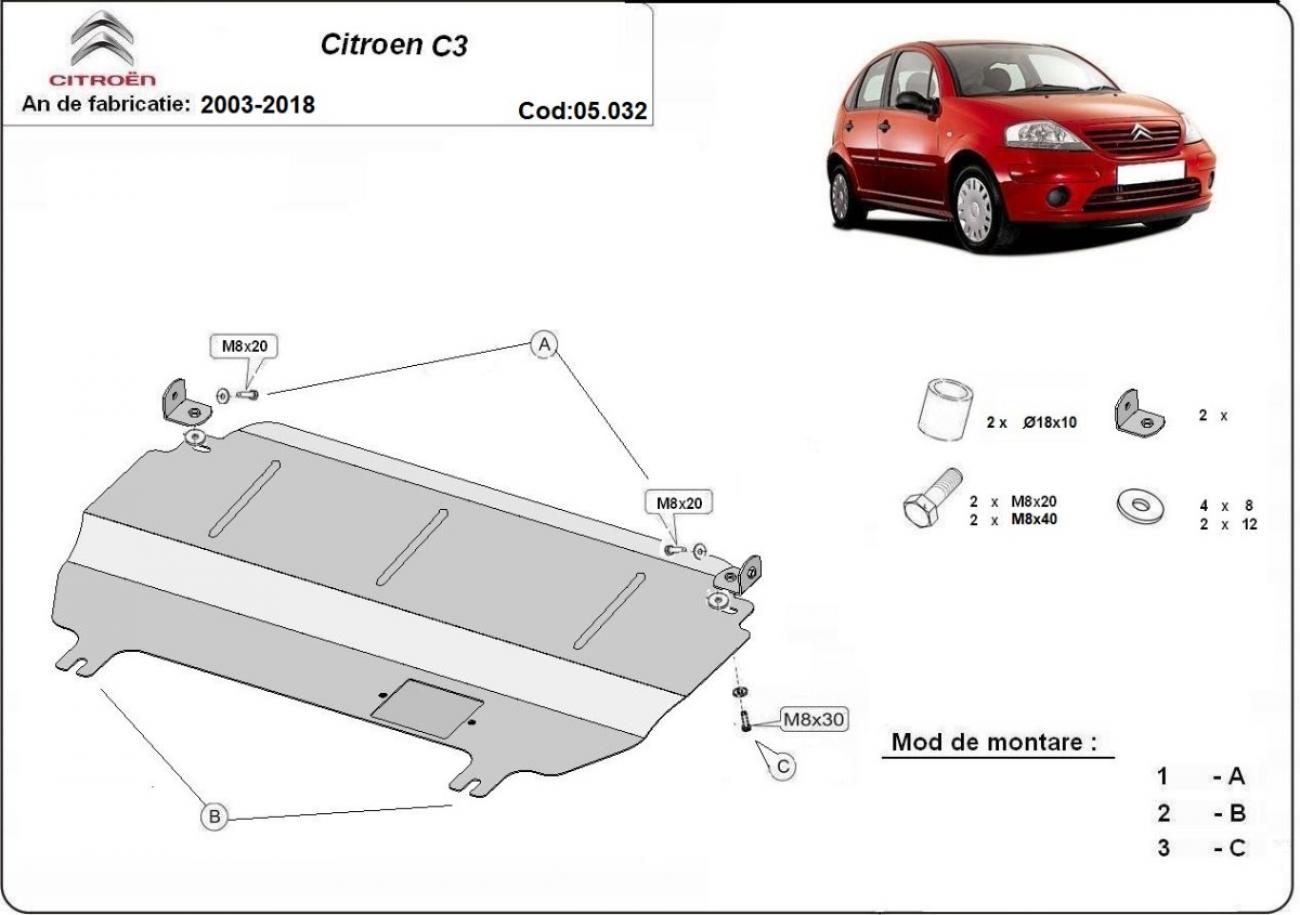 Skid plate Steel Engine+ | Citroën C3 (2003-2016) - 3