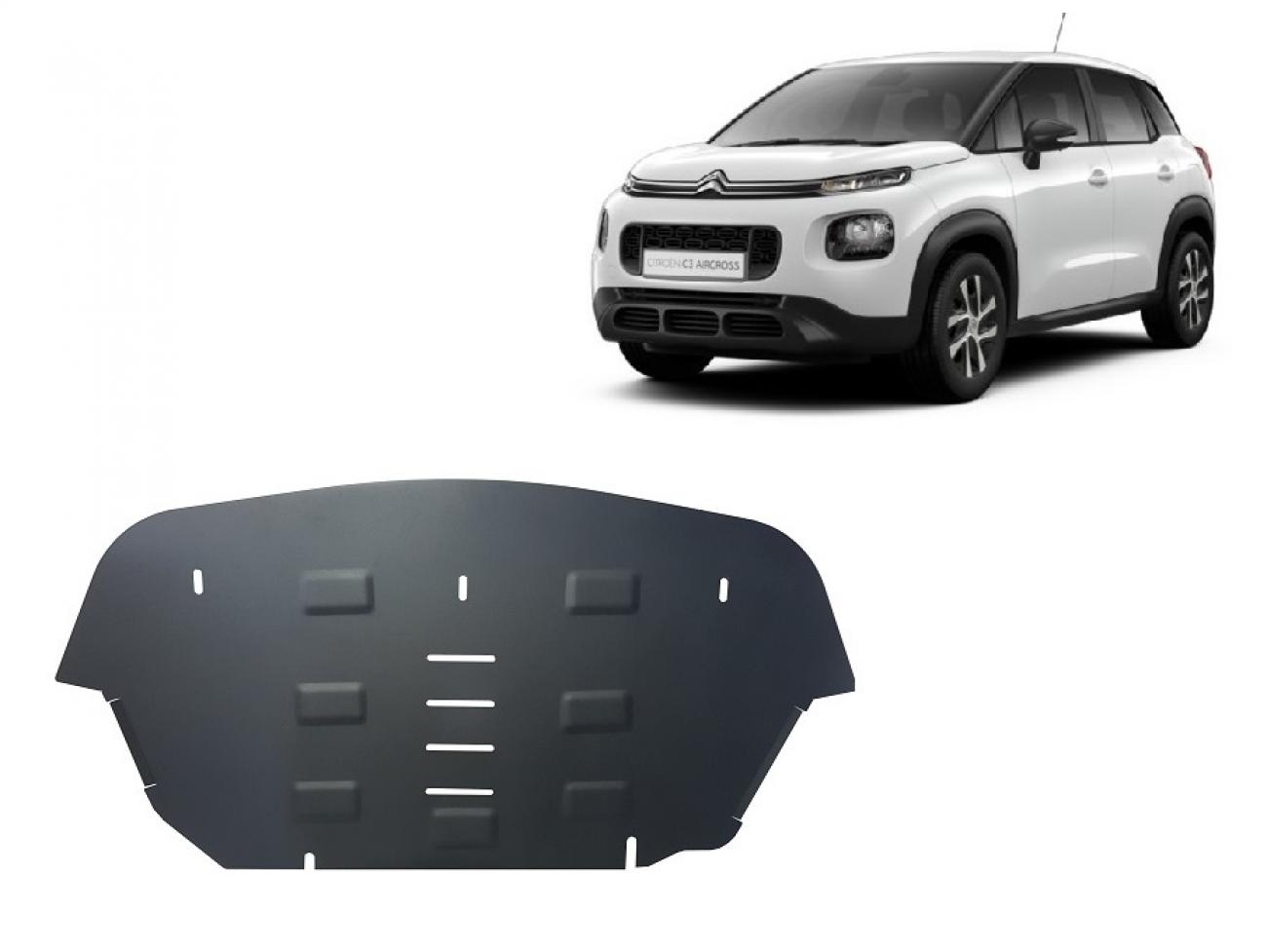 Bunnplate Stål Motor+ | Citroën C3 Aircross (2017-2026) - 2