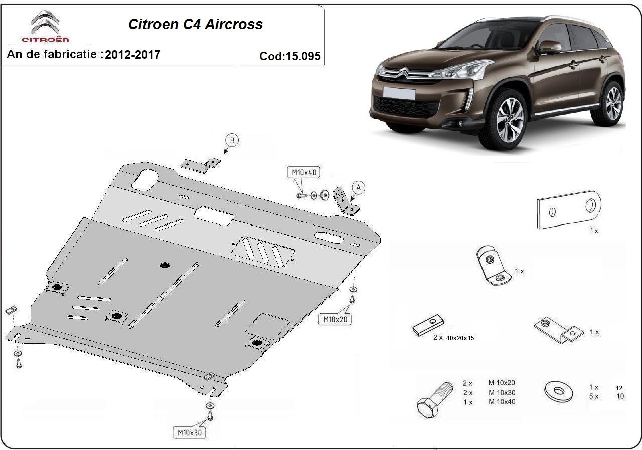 Skid plate Steel Engine+ | Citroën C4 Aircross (2012-2017) - 3