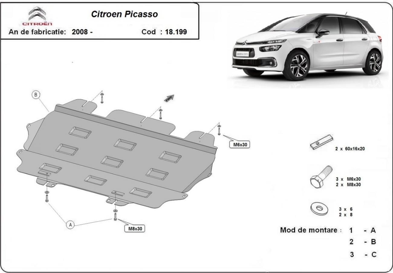Skid plate Steel Engine+ | Citroën C4 Picasso (2008-2013) - 3