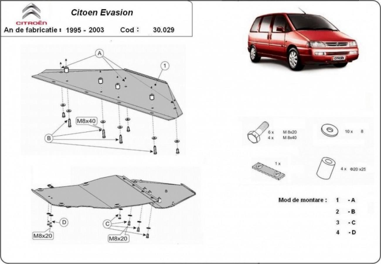 Skid plate Steel Engine+ | Citroën Evasion (1995-2003) - 3