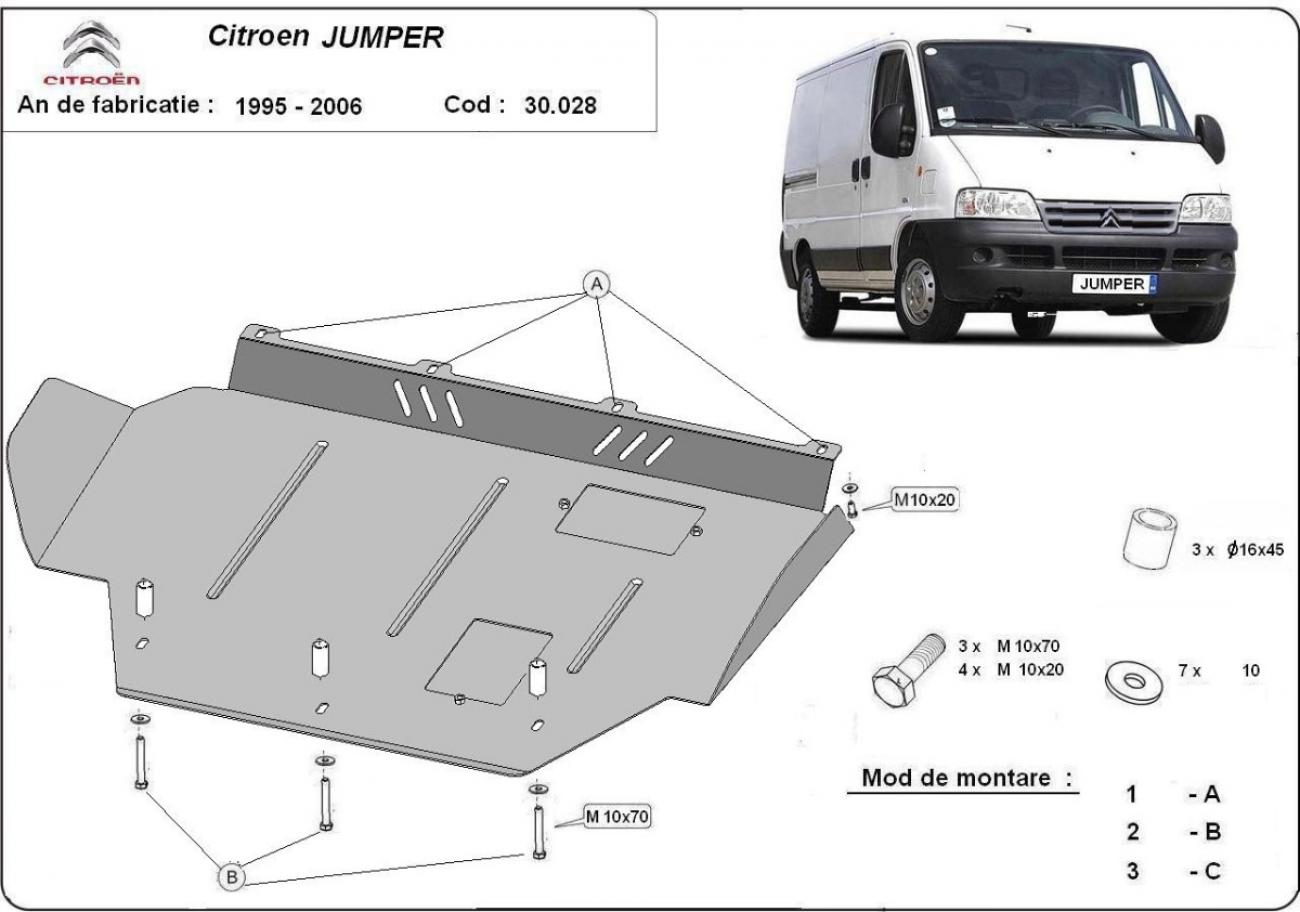 Skid plate Steel Engine+ | Citroën Jumper (1995-2006) - 3