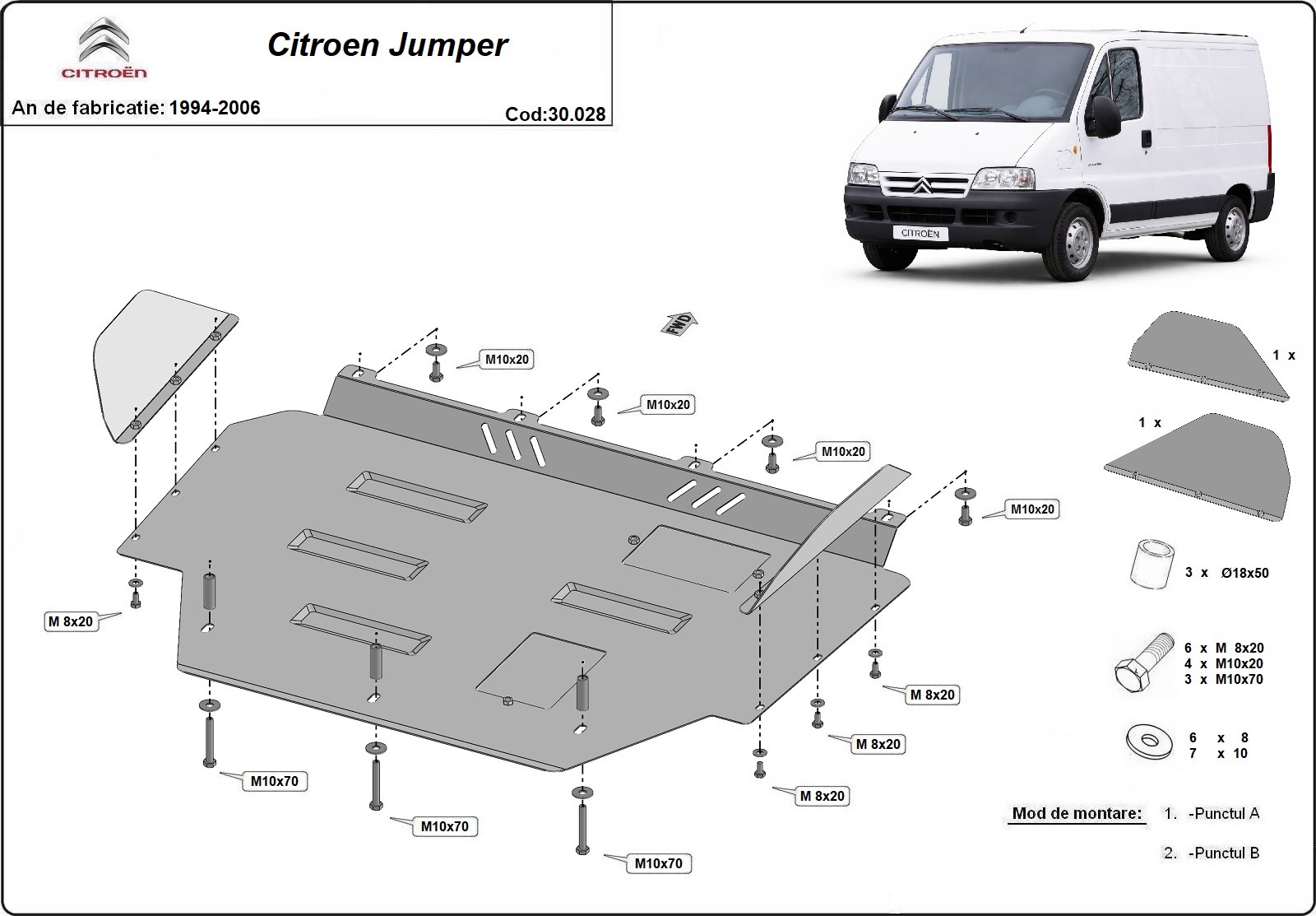 Protection inférieure en acier Moteur+ | Citroën Jumper (1995-2006) - 3