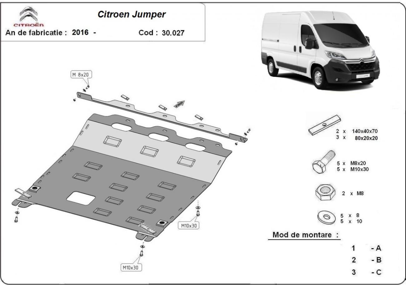 Skid plate Steel Engine+ | Citroën Jumper (2006-2016) - 3