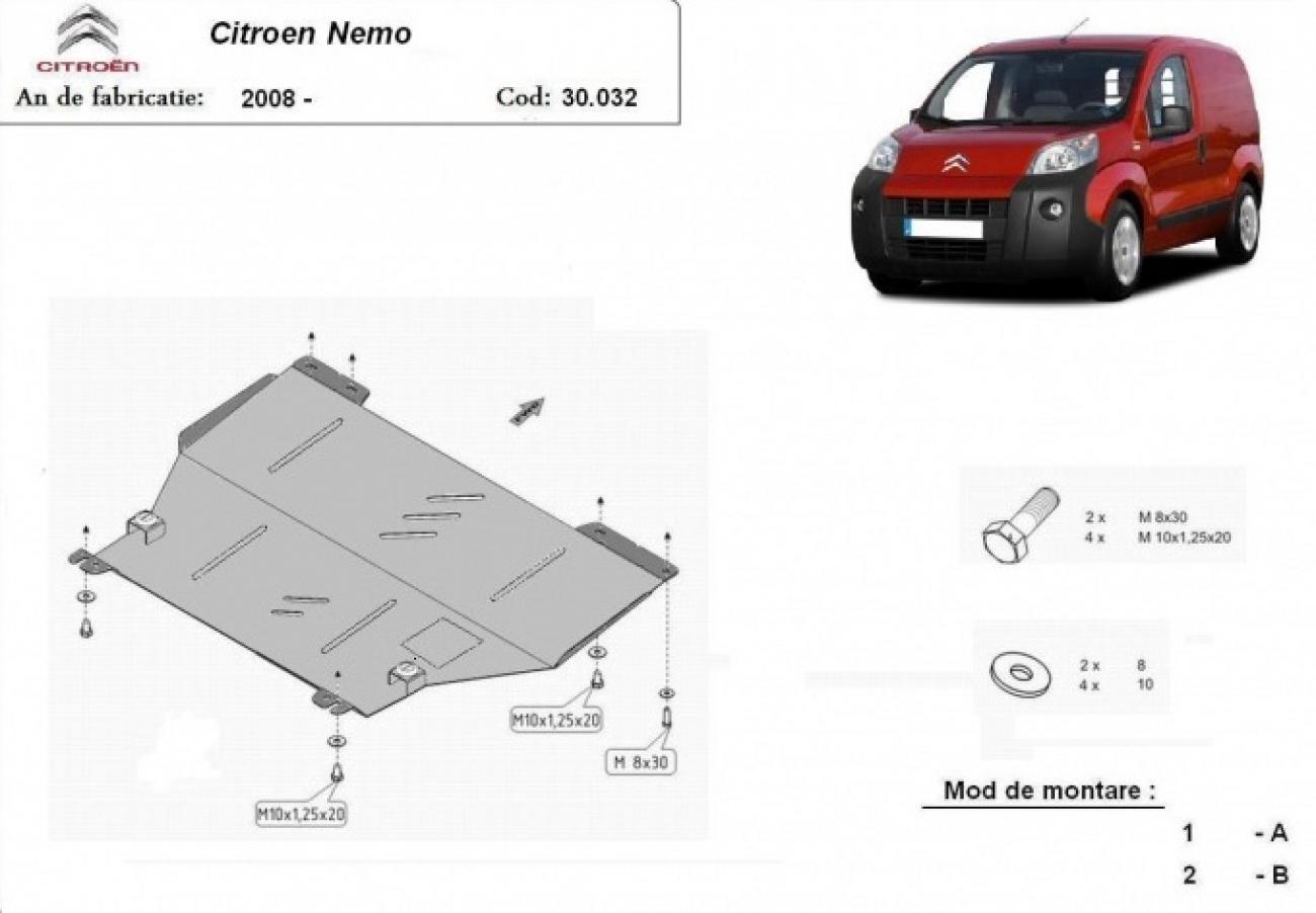 Skid plate Steel Engine+ | Citroën Nemo (2008-2017) - 3