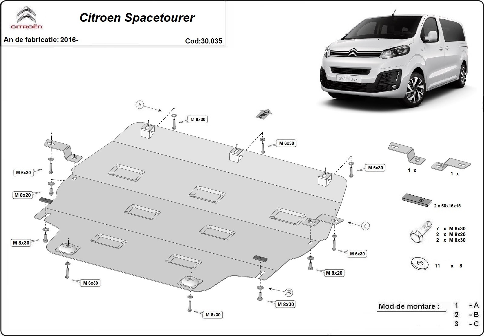 Skid plate Steel Engine+ | Citroën Spacetourer (2016-2026) - 3