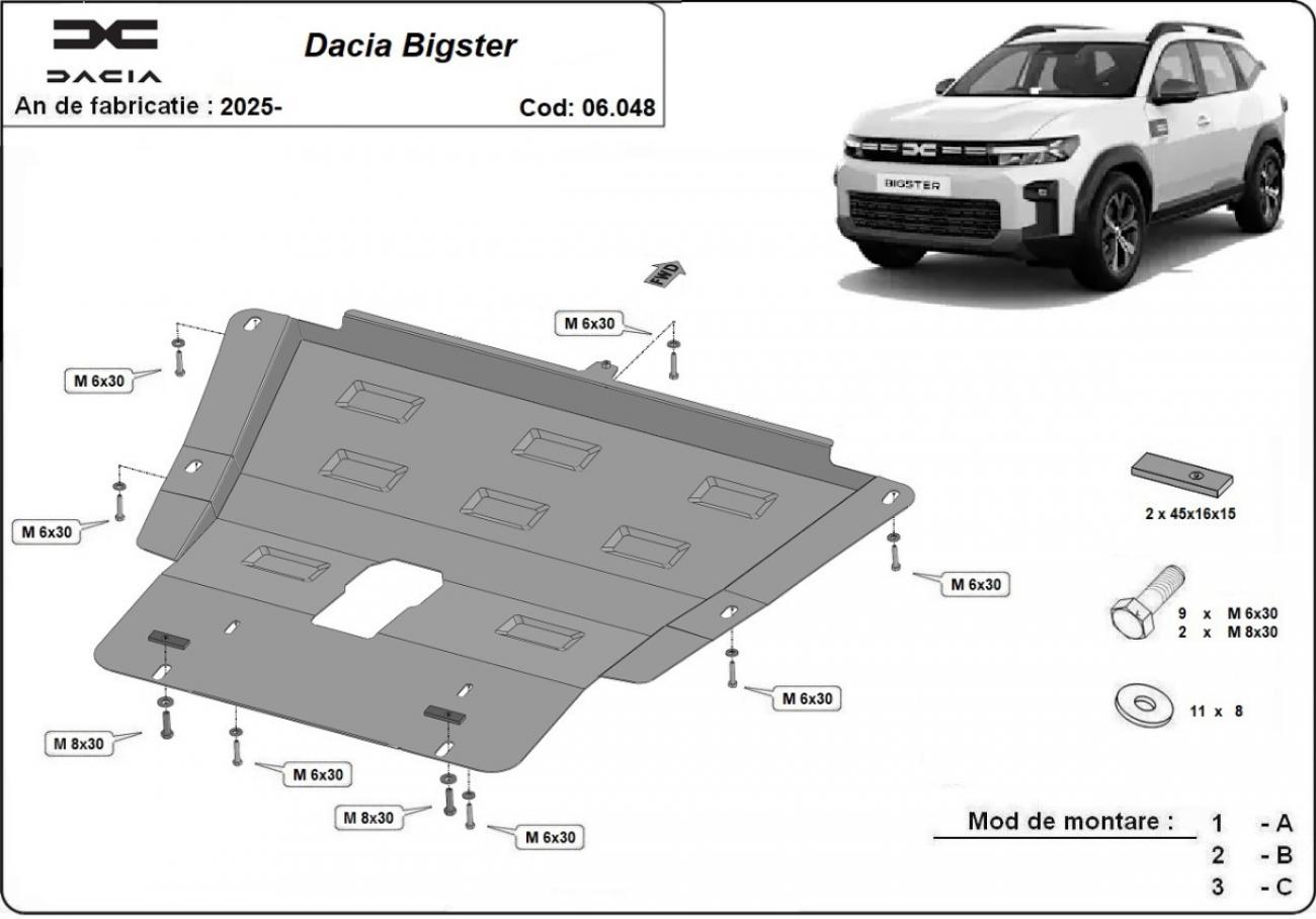 Skid plate Steel Engine+ | Dacia Bigster - 4x4 + 4x2 (2025-2026) - 3