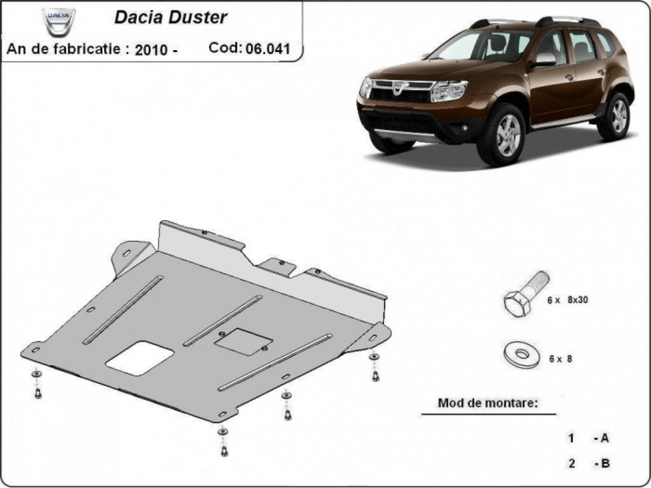 Bunnplate Stål Motor+ | Dacia Duster (2010-2017) - 3