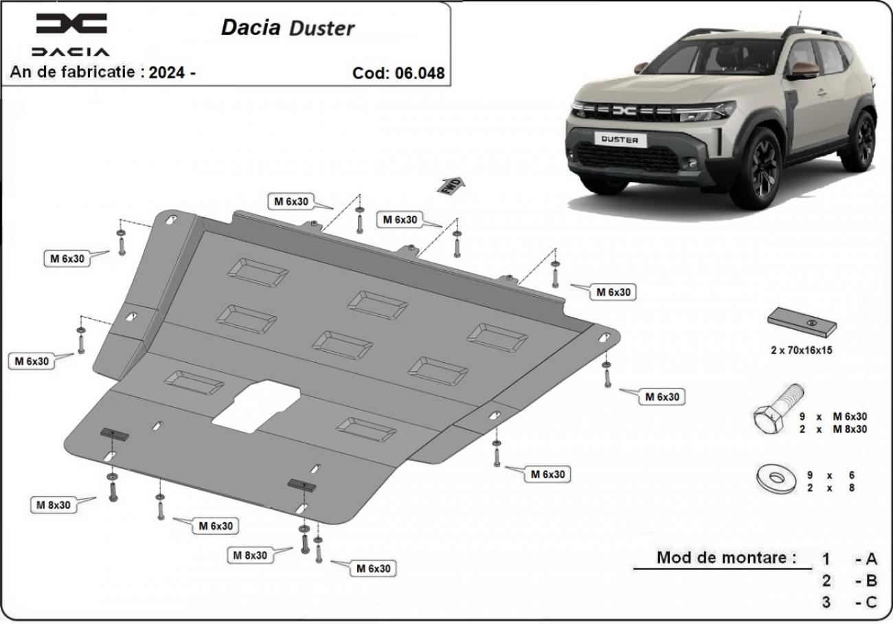 Skid plate Steel Engine+ | Dacia Duster - 4x2 + 4x4 (2024-2026) - 3