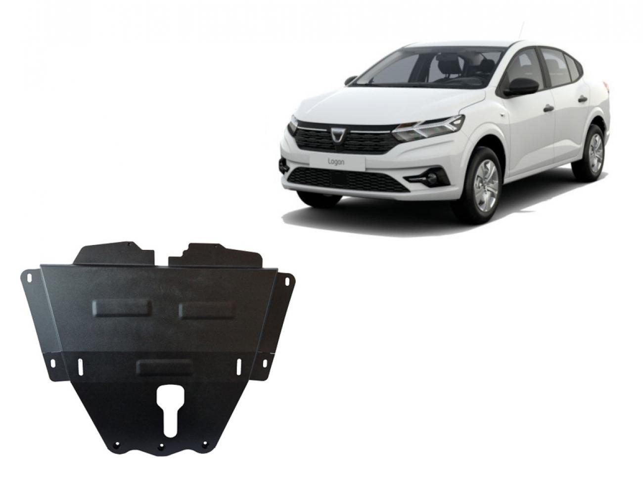 Hasplåt Stål Motor+ | Dacia Logan (2021-2026) - 2