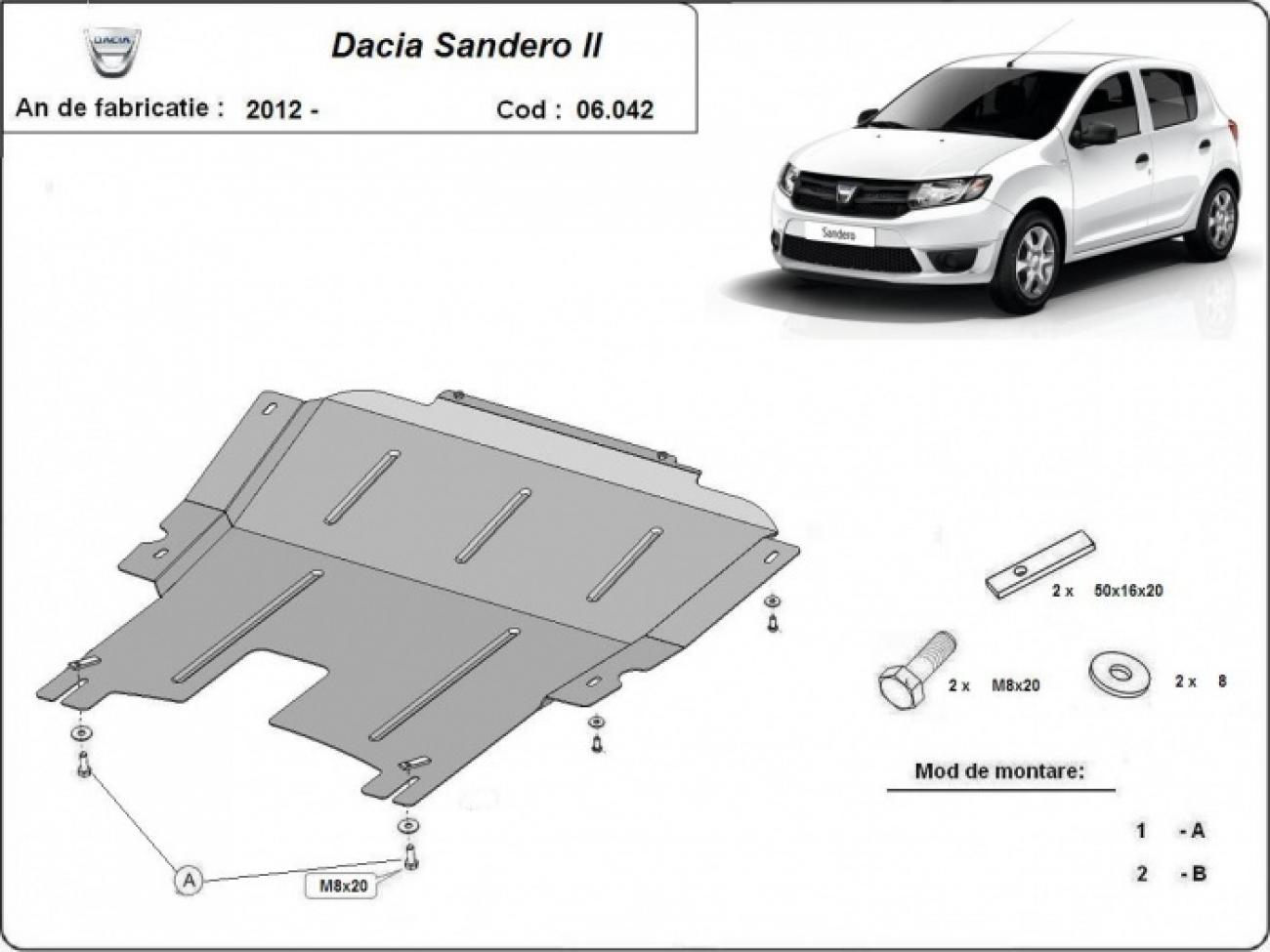 Skid plate Steel Engine+ | Dacia Sandero 2 (2012-2020) - 3