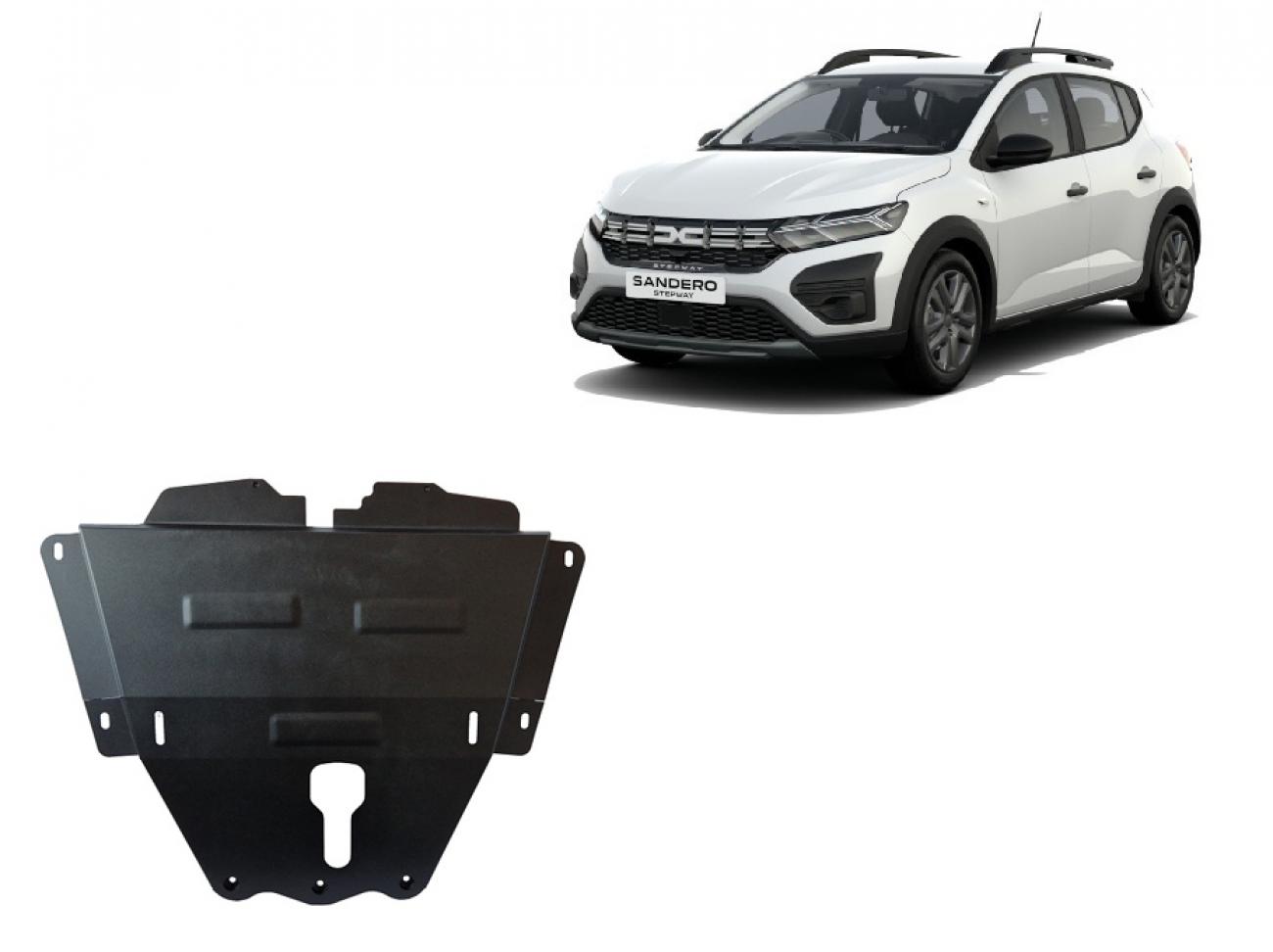 Pohjapanssari Teräs Moottori+ | Dacia Sandero 3 Stepway (2021-2026) - 2