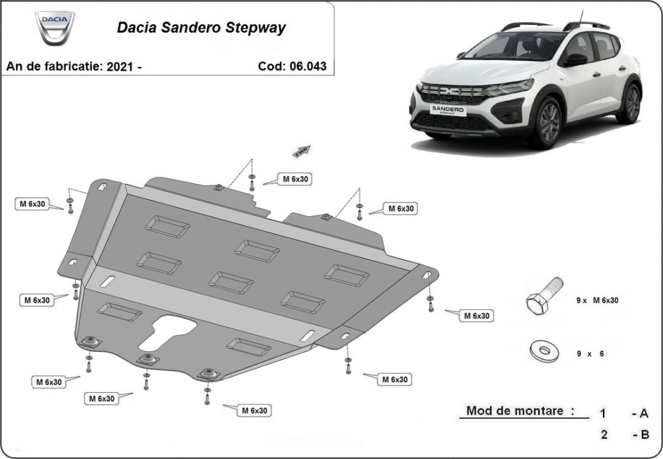 Pohjapanssari Teräs Moottori+ | Dacia Sandero 3 Stepway (2021-2026) - 3