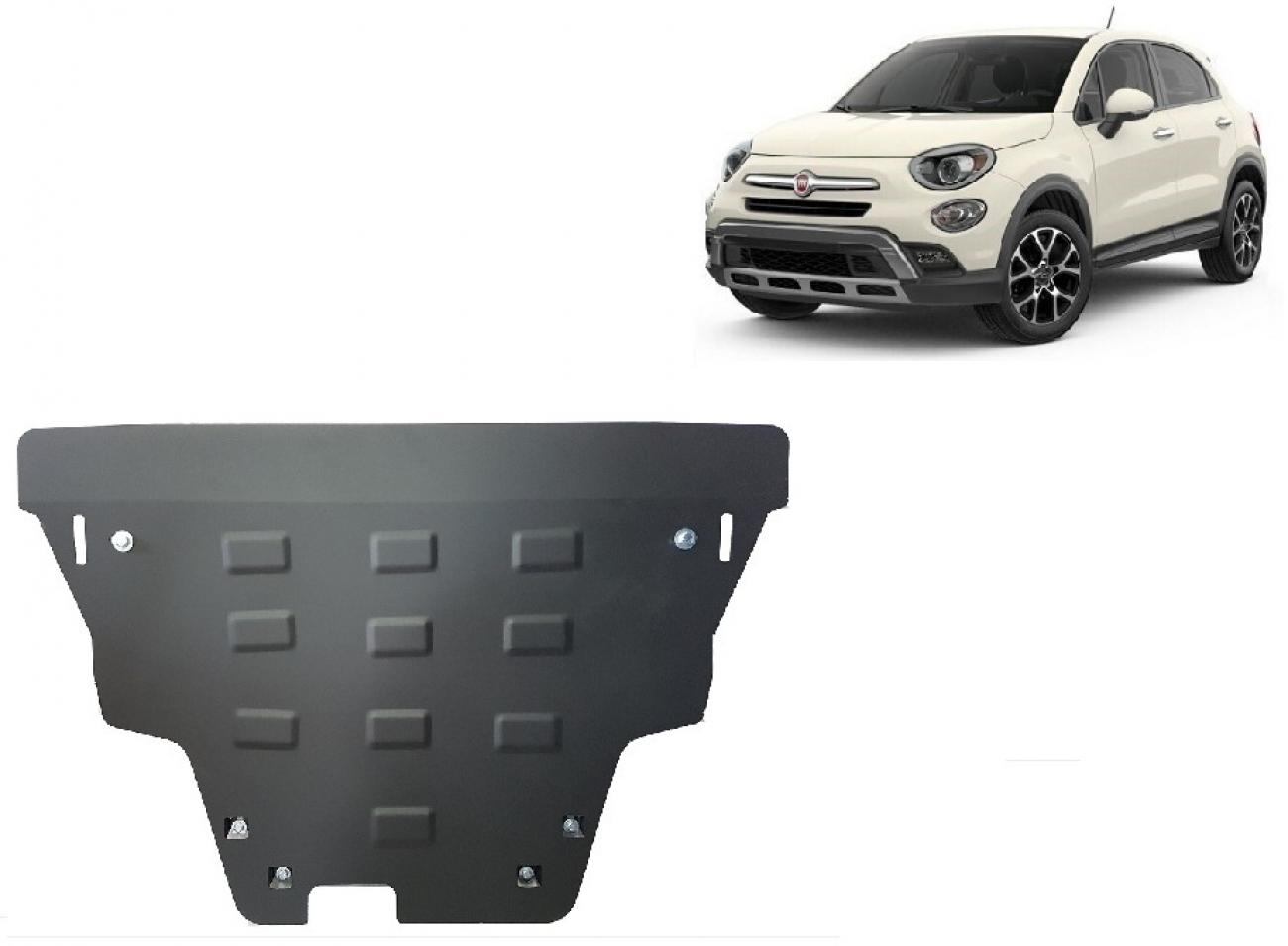 Hasplåt Stål Motor+ | Fiat 500x (2014-2026) - 2
