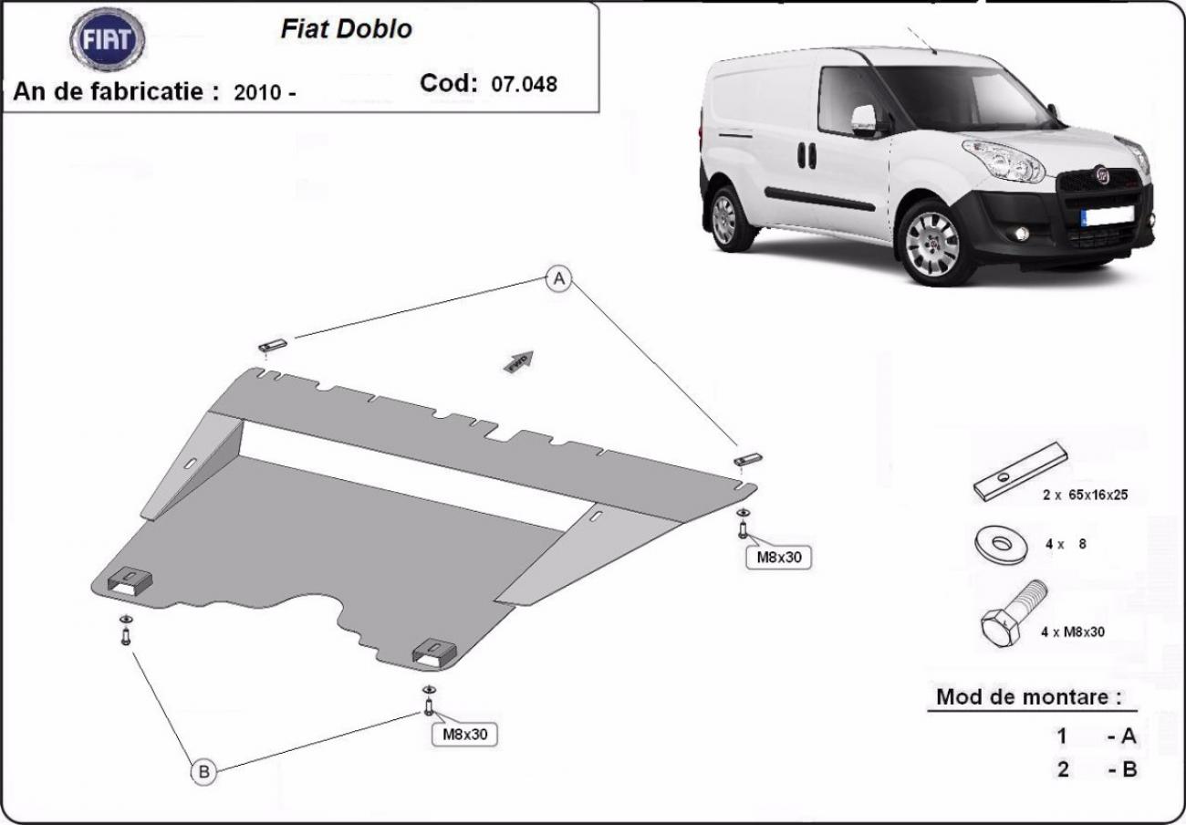 Skid plate Steel Engine+ | Fiat Doblo (2010-2022) - 3