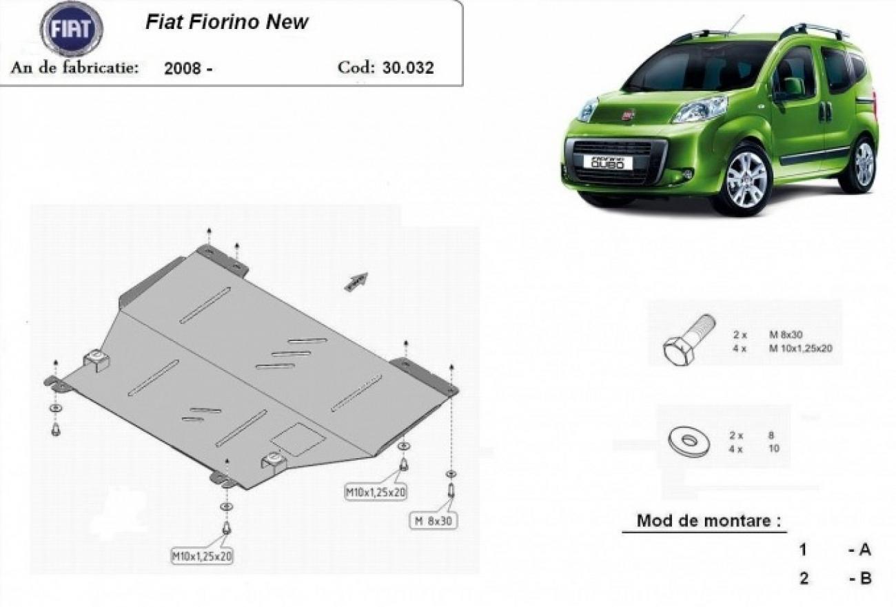 Pohjapanssari Teräs Moottori+ | Fiat Fiorino (2007-2021) - 3
