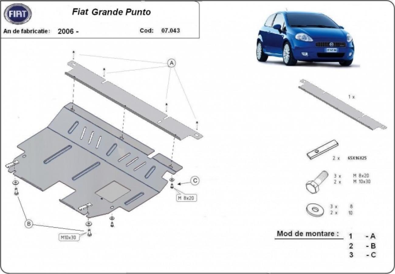 Bundplade Stål Motor+ | Fiat Grande Punto (2006-2018) - 3