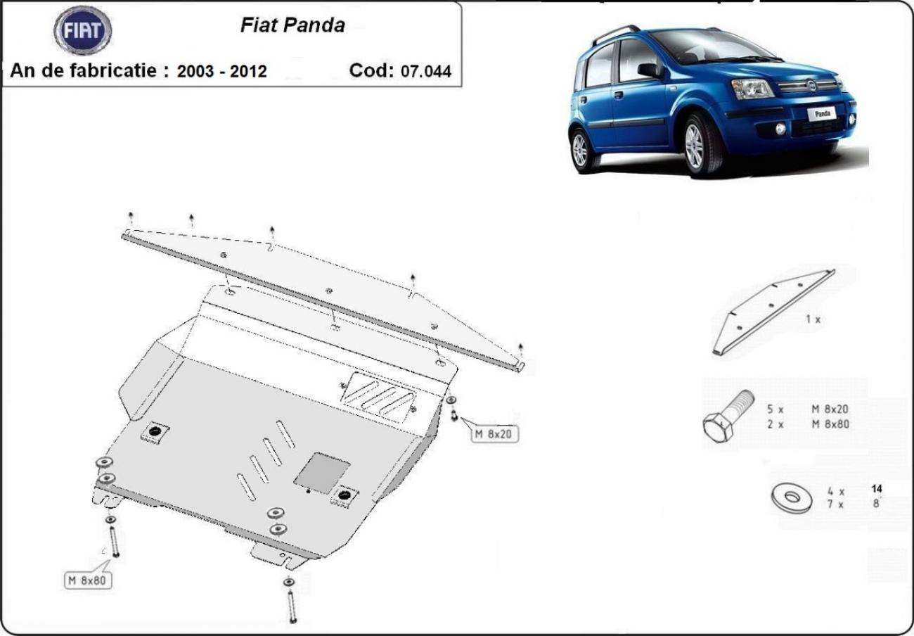 Pohjapanssari Teräs Moottori+ | Fiat Panda (2003-2012) - 3